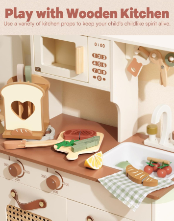 Accesorii de bucătărie pentru copii-Set de 16 piese, ustensile și multe altele, jucării de rol [8]