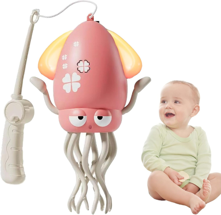 SETURI DE CONSTRUCTIE - Jucarie muzicală reincarcabila USB pentru copii mici, caracatita dansatoare roz