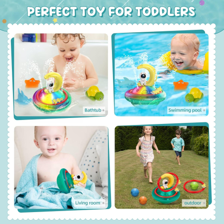 Jucarie electrica rotativa de apa, cu lumini, tip OZN [3]