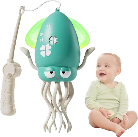 SETURI DE CONSTRUCTIE - Jucarie muzicală reincarcabila USB pentru copii mici, caracatita dansatoare verde