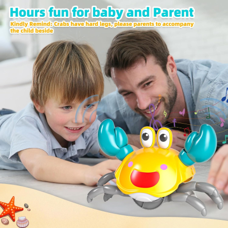 Jucarie muzicală reincarcabila USB pentru copii mici, crab târâtor [4]