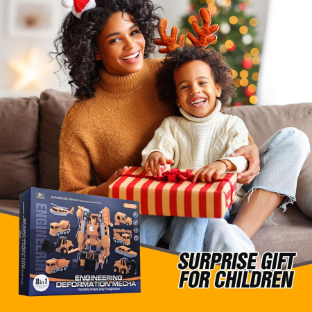 Jucarie Trnasformer robot- 8 masini de constructie-35 piese [3]