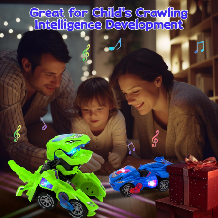 Jucarie Transformer robot- masina de curse cu telecomanda, sunete si LED-uri [4]