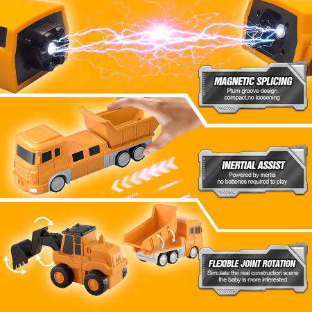 Jucarie Trnasformer robot- 8 masini de constructie-35 piese [4]