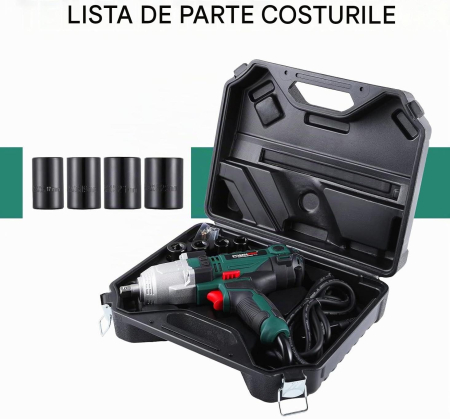 Cheie Impact POSENPRO 550W, 500 Nm, 3800 rpm, 1/2", 4 Tubulare, Valiza [4]