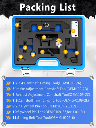Kit Scule Distribuție 1.0/1.2 PureTech, Peugeot, Citroën, Opel, Toyota, 0109-2A [1]