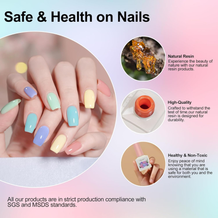 Kit de lac de unghii semi-permanent cu 12 culori, geluri UV DIY - Seria Ilustrație Candy [1]