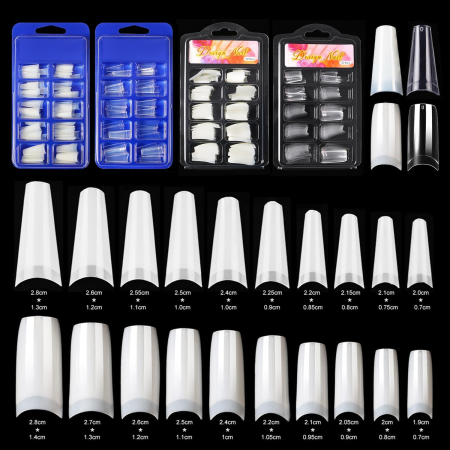 Kit unghii false: lampa UV 60W, 36 bucati pudra de unghii, 6 culori 7 ml lac cu gel si, 400 unghii false [6]