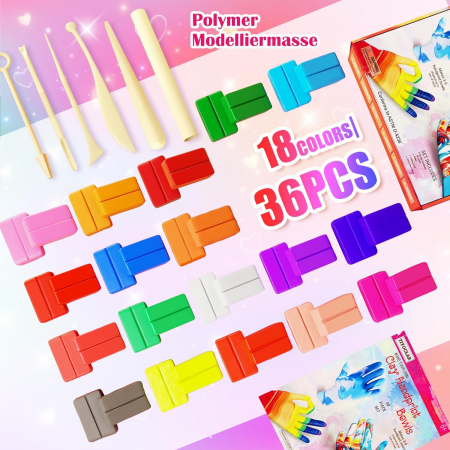 Kit mulaj maini din argilă polimerică -set 39 piese [3]