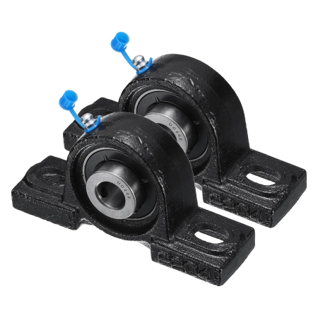 Piese auto - Lagăr cu Rulment UCP202, Ax 15 mm, Carcasă din Fontă, Gresabil, set 2 bucati