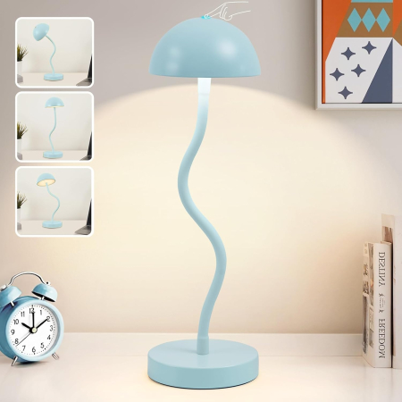lampi de masa - Lampa de masa LED reincarcabila, picior flexibil, comenzi tactile, 3 moduri lumina