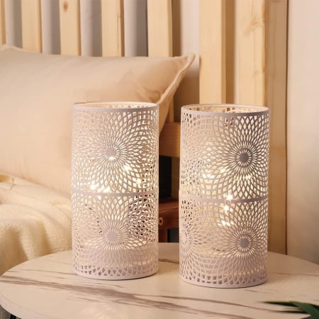 Lampi de masa metalice, fara fir H:19.5 cm set 2 bucati [1]