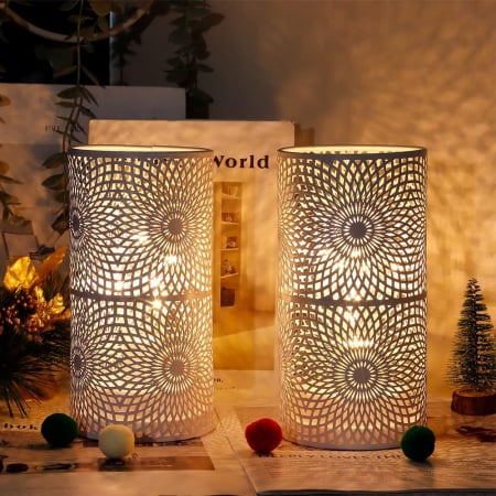 Lampi de masa metalice, fara fir H:19.5 cm set 2 bucati [3]