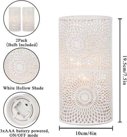Lampi de masa metalice, fara fir H:19.5 cm set 2 bucati [2]