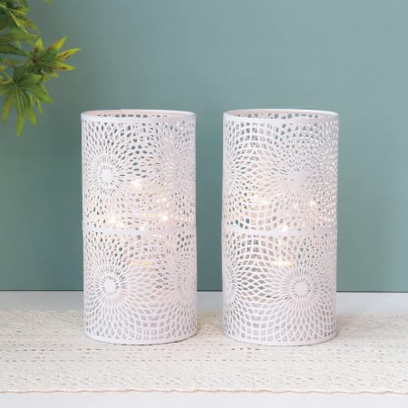 Lampi de masa metalice, fara fir H:19.5 cm set 2 bucati [4]
