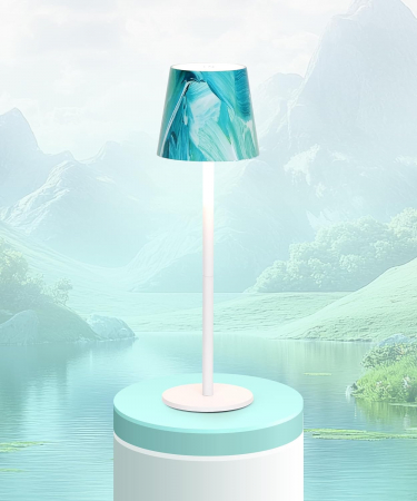 lampi de masa - Lampă de masă wireless, reîncărcabilă, reglabilă, impermeabilă IP54, tactilă LED cu 3 moduri de culoare, (verde și alb)