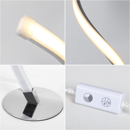 Lampă de masă spiralată LED, control tactil, reglare continuă a intensității luminii, set  2 buc [5]
