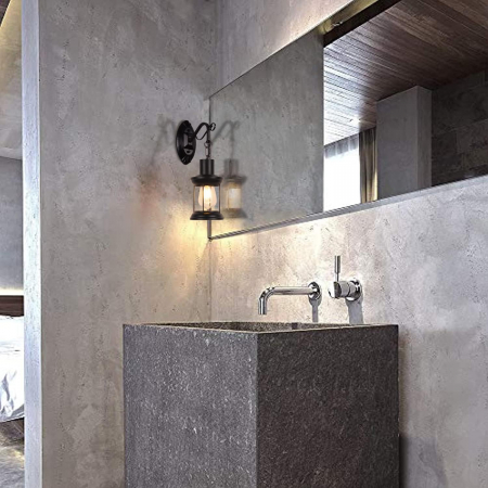 Lampa de perete din metal in stil retro, 60W, soclu E27 [1]
