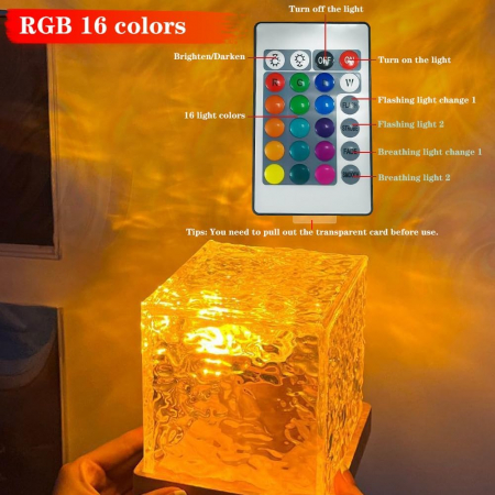 Lampa de veghe LED Waves cu 16 lumini RGB cu telecomandă [1]