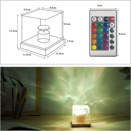 Lampa de veghe LED Waves cu 16 lumini RGB cu telecomandă [2]