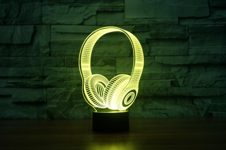 Lampa de veghe 3D "casti muzica", 8 culori diferite [3]