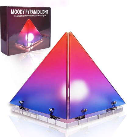 lampi de veghe - Lumină de noapte în formă de piramidă DIY cu temperaturi de culoare ajustabile