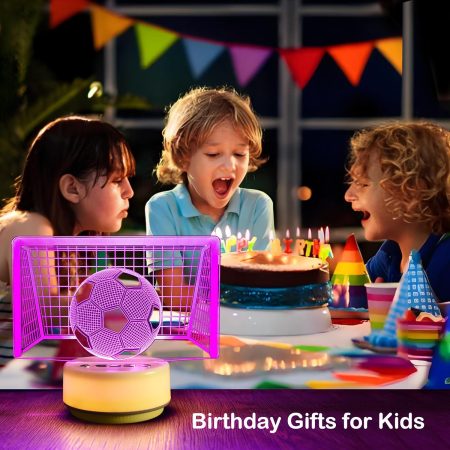 Lampa de veghe 3D Fotbal 14 culori, 5 nivele lumina, temporizator, telecomanda [8]