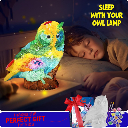 Lampa de veghe bufnita cu set de pictura [4]