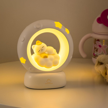 Lampa de veghe LED cu pisicuta cu 3 intensitati de lumina [5]