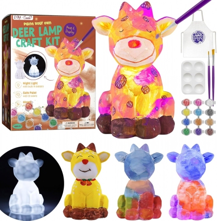 lampi de veghe - Lampa de veghe cerb cu set de pictura