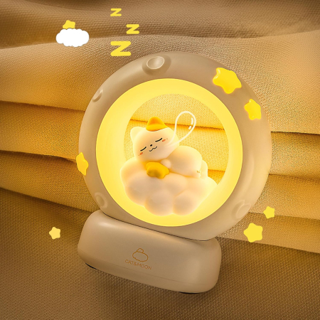 Lampa de veghe LED cu pisicuta cu 3 intensitati de lumina [4]