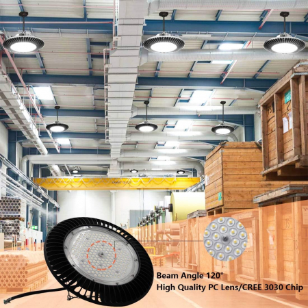 Lampa industriala din aluminiu, eficienta A+, alimentare 100-240V, putere 28000LM [5]