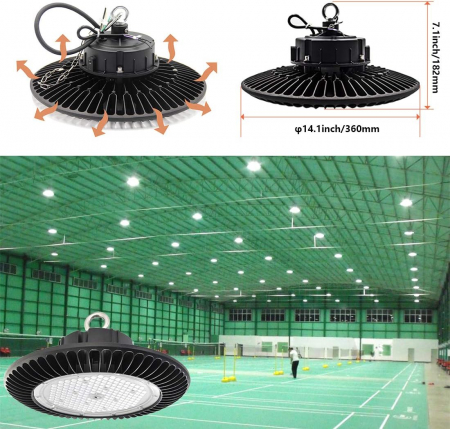 Lampa industriala din aluminiu, eficienta A+, alimentare 100-240V, putere 28000LM [6]
