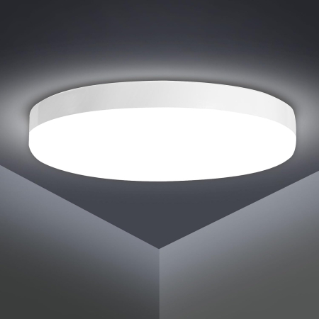 LAMPI PLAFON - Lampa plafon 15W, rotundă și plată, super strălucitoare, 1500LM 5000K, IP44, diametru 230 mm