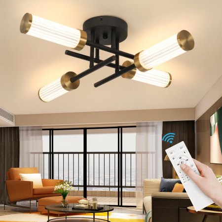 LAMPI PLAFON - Lampa plafon cu 4 leduri si telecomanda, 17W cu 3 culori lumina