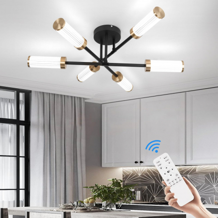 ILUMINAT - Lampa plafon cu 6 leduri si telecomanda, 24W cu 3 culori lumina