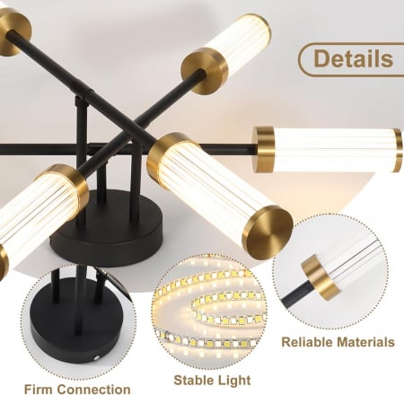 Lampa plafon cu 6 leduri si telecomanda, 24W cu 3 culori lumina [5]