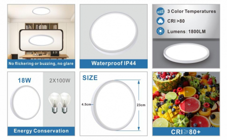 Lampi plafon led 230cm 18W set 2 buc [1]