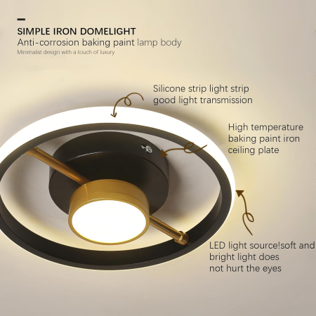 Lampa plafon 3 temperaturi de culoare 6000K/3000K/4000K,2000LM 22 x 22 x 8.5 cm [2]