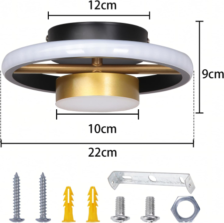 Lampa plafon 3 temperaturi de culoare 6000K/3000K/4000K,2000LM 22 x 22 x 8.5 cm [3]
