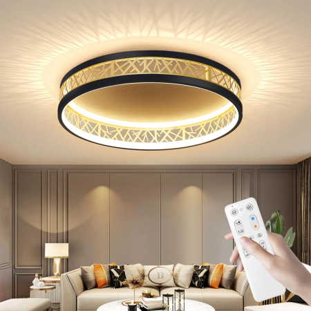 LAMPI PLAFON - Lampa plafon rotunda, cu LED si telecomanda, 3200Lm, 38W, 3000-6000K 52 x 52 x 12 cm