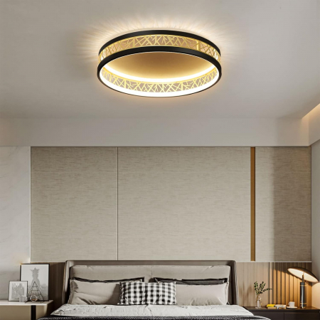 Lampa plafon rotunda, cu LED si telecomanda, 3200Lm, 38W, 3000-6000K 52 x 52 x 12 cm [6]