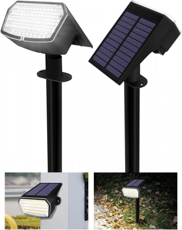 LAMPI SOLARE - Proiectoare solare cu 65 LED-uri. IP 65, set  2 bucati
