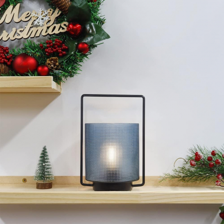 Lampa LED , tip felinar, cu temporizator H:20 cm [6]