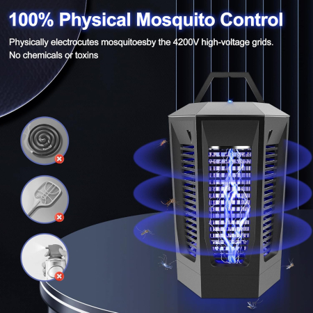 Lampă UV pentru insecte pentru exterior și interior, 4200V 18W [3]