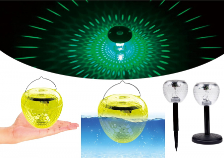 LAMPI SOLARE - Lampi solare plutitoare pentru piscina, spatii verzi, cai acces. LED-uri, 7 culori