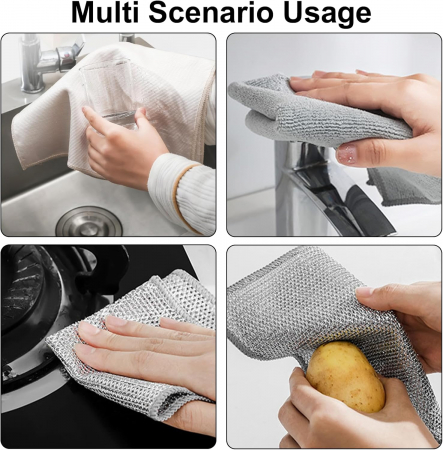 Lavete de lustruit din microfibră de sticlă 30 x 40 cm, set 12 bucati [5]