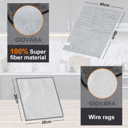 Lavete de lustruit din microfibră de sticlă 30 x 40 cm, set 12 bucati [1]