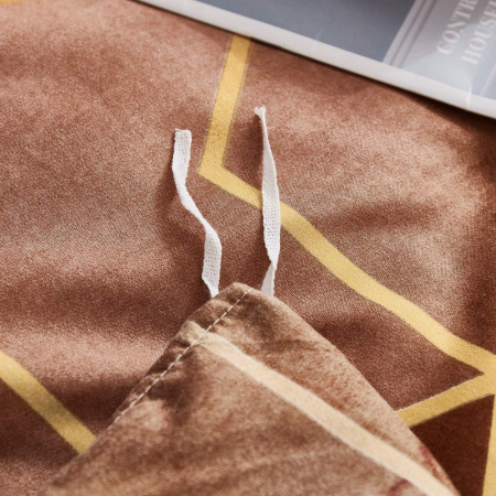 Lenjerie de pat forme geometrice, husa pilota 220x240 cm cu 2 fete perini 80x80 cm [7]