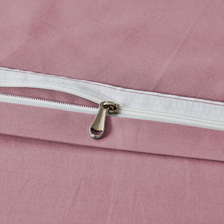 Lenjerie de pat roz 135x200  2 piese-1 husa pilota+ 1 husa perina 80x80 cm [4]